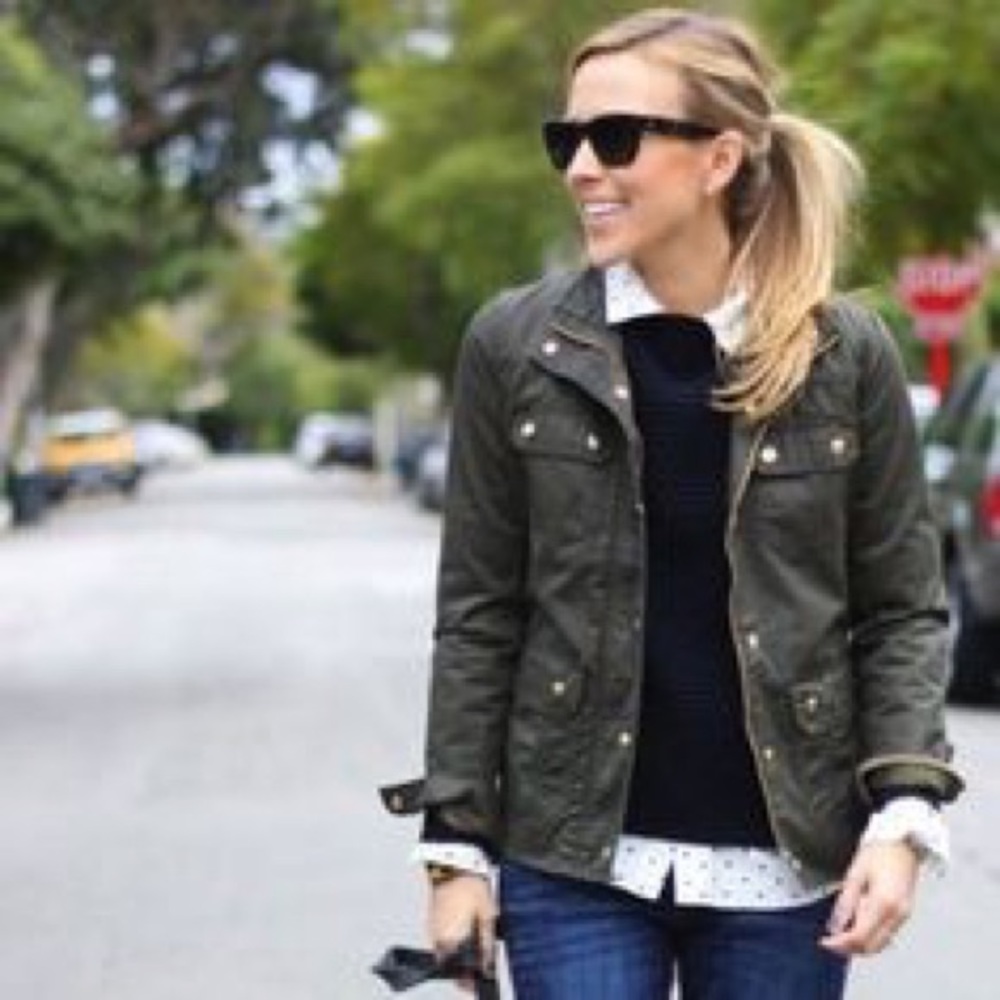 J. Crew Downtown Field Jacket Green Small